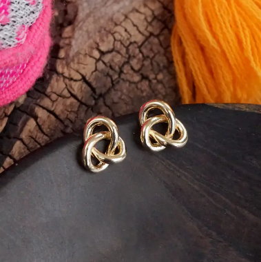 Gold Love Knot Earrings