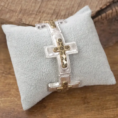 Boho Gold Cross Bracelet