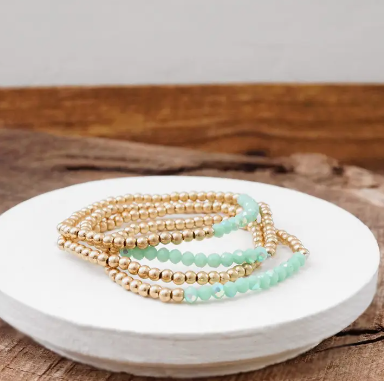 Single Mint Stone Bracelet