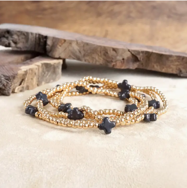 Black Cross Bracelet