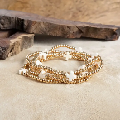 Ivory Cross Bracelet