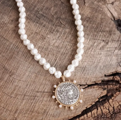 Chunky Silver Coin Necklaces