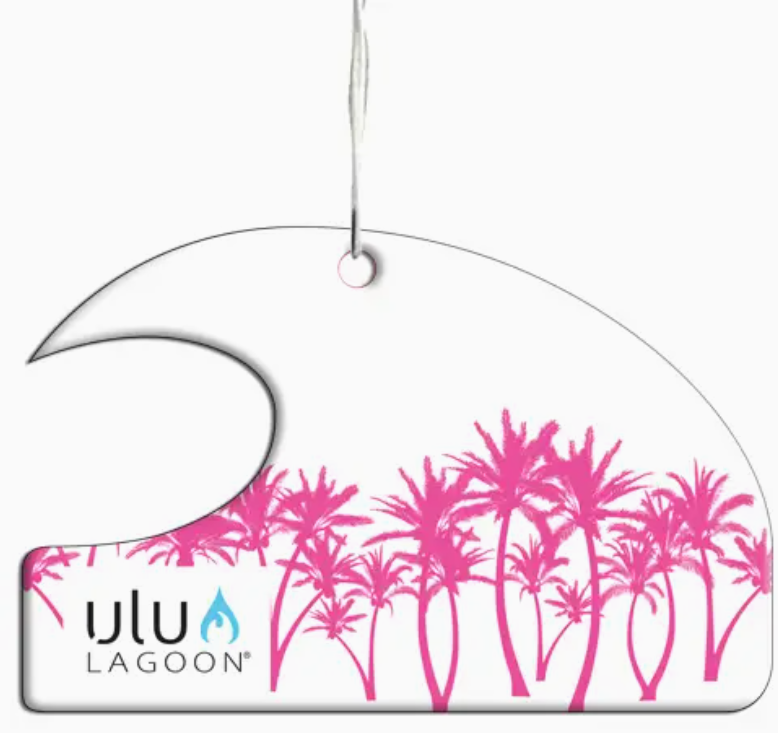 Pink Palm Trees Ulu Lagoon Air Freshener