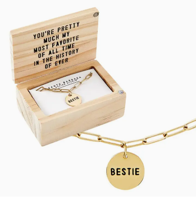 BESTIE Chain Link Charm Necklace