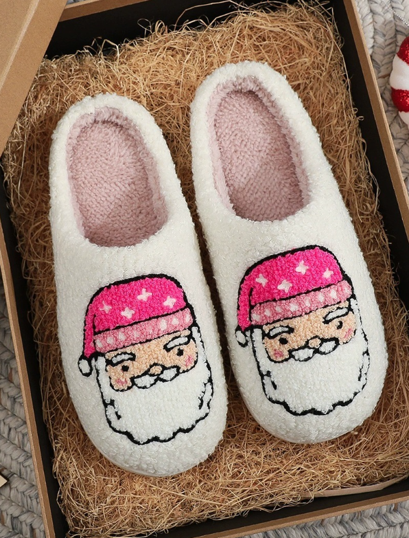 Pink Santa Slippers