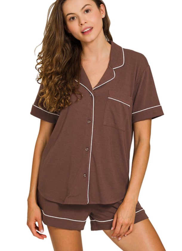 Brown PJ Set