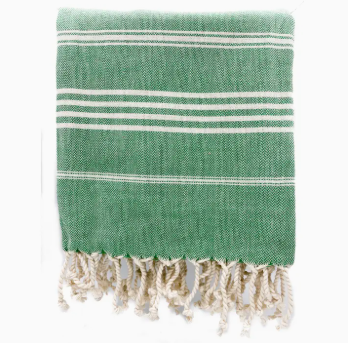 Dark Green Sand Free Beach Towel