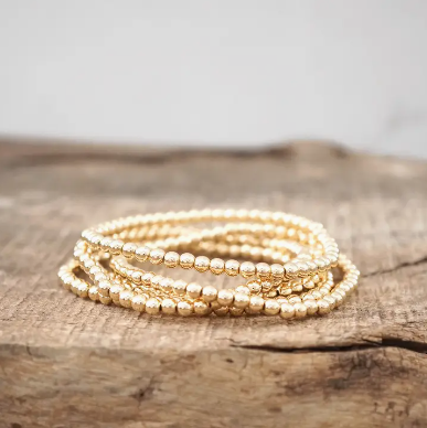 MYO Stack Gold Bead Bracelet