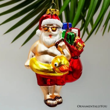 Summer Santa Ornament