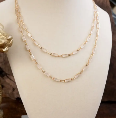 Twice the Sparkle Clear Necklace