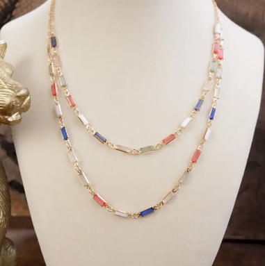 Twice the Sparkle Multi Necklace