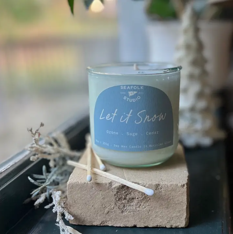 Let it Snow Candle