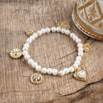 Pearl Charm Bracelet