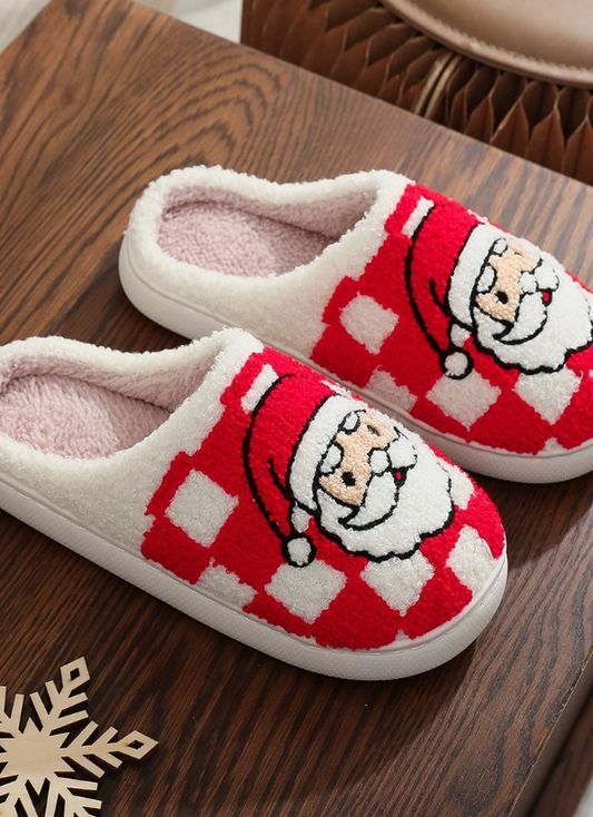 Red Santa Slippers