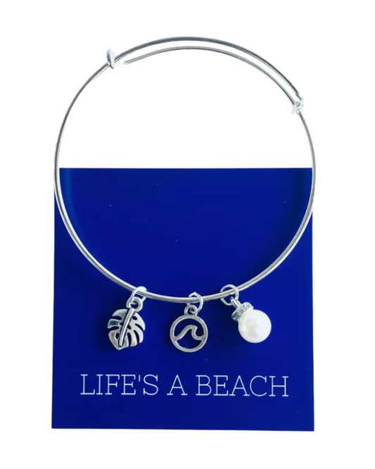Wave Charm Bangle