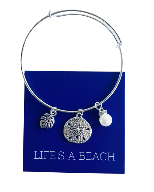 Sand Dollar Charm Bangle